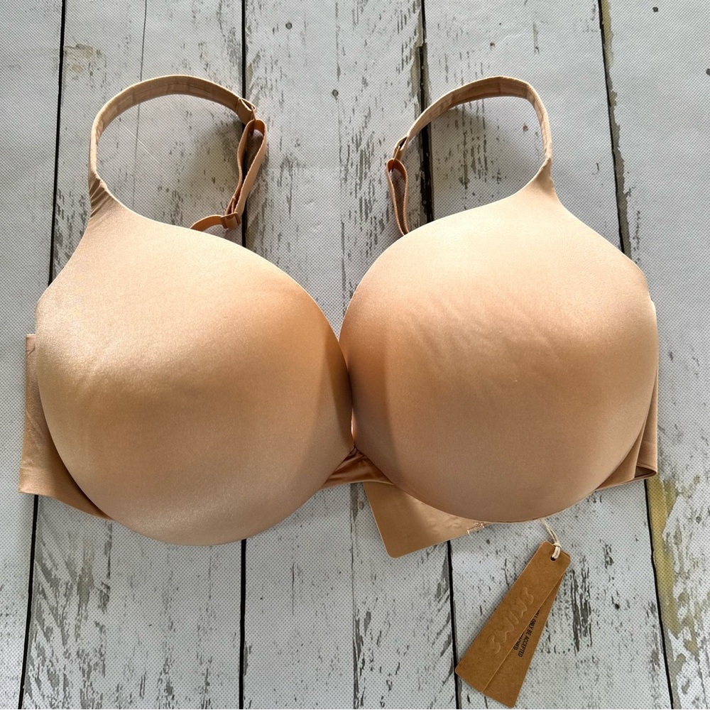 SKIMS 36DDD Ultimate Push Up Plunge  Bra - Clay - NWT